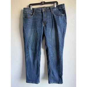 DKNY Jeans Duane Straight Fit Mens Dark Wash Denim Blue Jeans 38x29